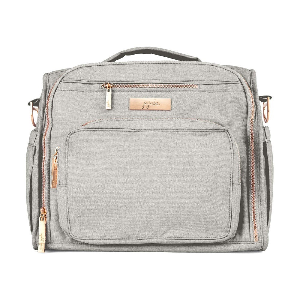 Jujube Be Prepared Diaper Bag Gray Gold Hardware Large Capacity Travel Tote